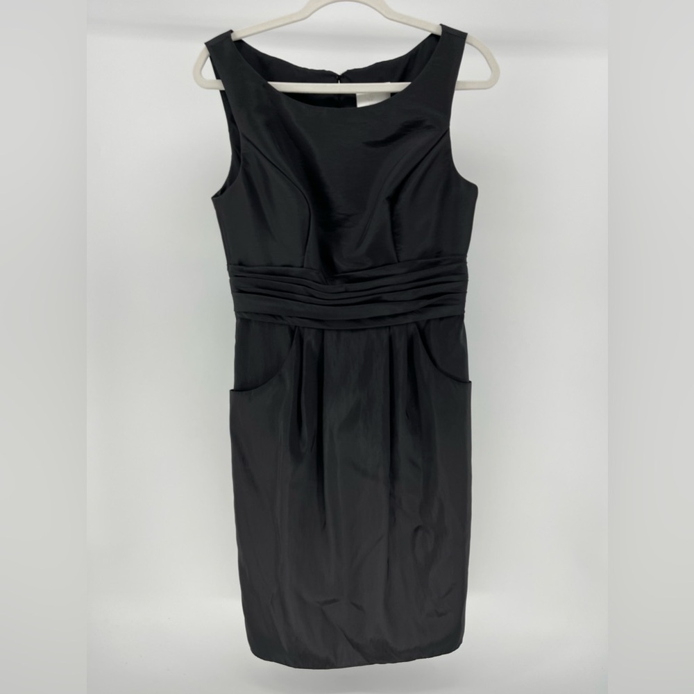 NWT WTOO Black Sleeveless Cocktail Sheath Dress with Pockets, Women's 8